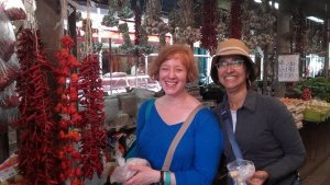 two women enjoy a food tour