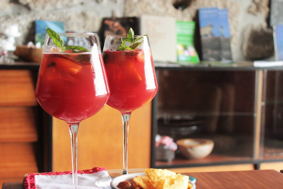 Welcome drink for our guest in the countryside hotel, a delicious sangria