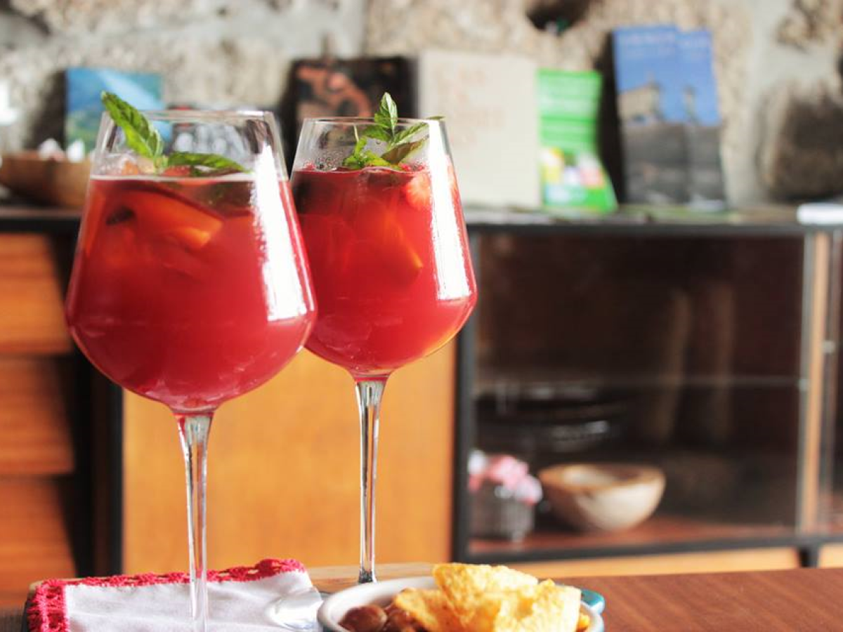 Welcome drink for our guest in the countryside hotel, a delicious sangria