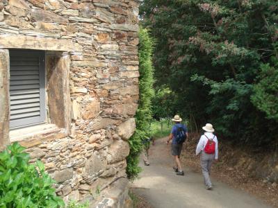 tourists enjoy a hiking tour