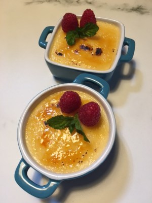 a bowl Leite Creme Portuguese Egg Custard