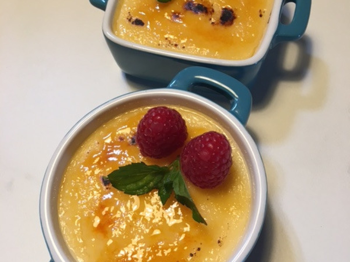 a bowl Leite Creme Portuguese Egg Custard