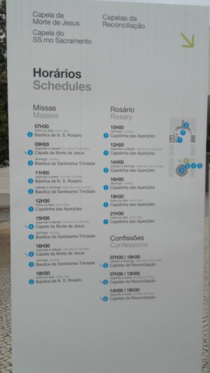 Fatima Mass Schedule Portugal