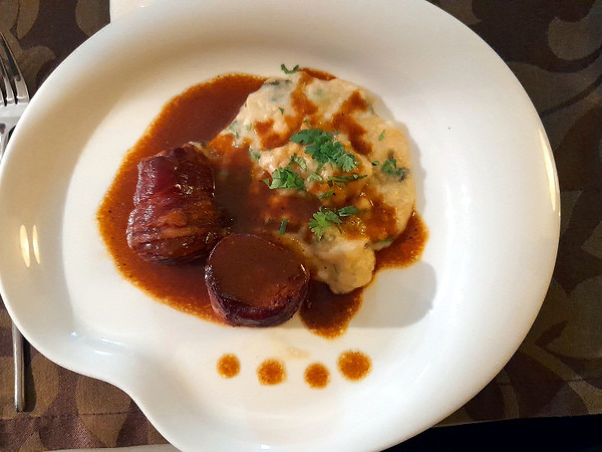 a plate of food on a table