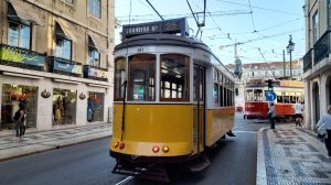 yellow train in lisbon tips