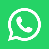 WhatsApp logo with white phone icon on green background.