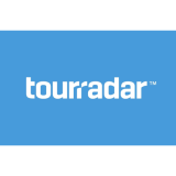 Logo with 'tourradar' text on a blue background.